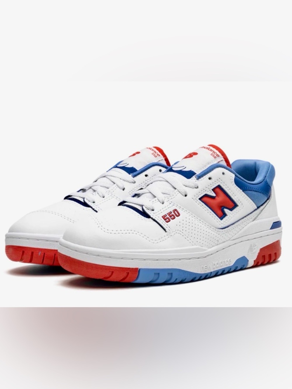 New balance 550 red, white and blue sneakers 10.5